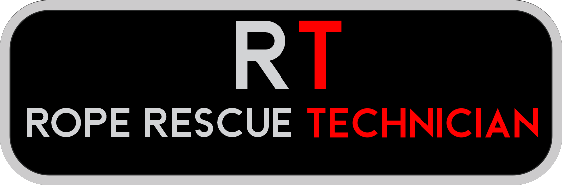 A black and white logo of rescue tech