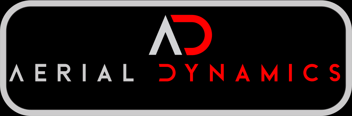 A black and red logo for ad dyna