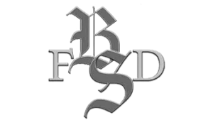 A black and white image of the logo for fsd.