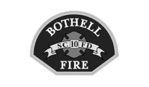 A black and white logo for bothell fire department.