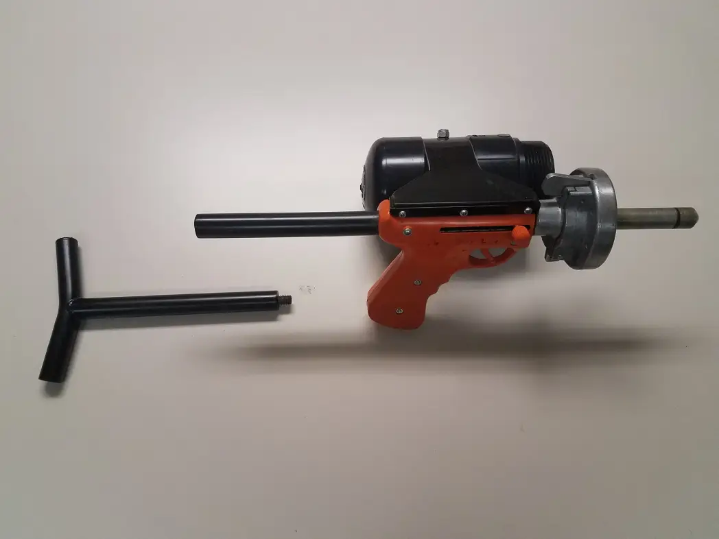 A gun that is being used to make a rifle.